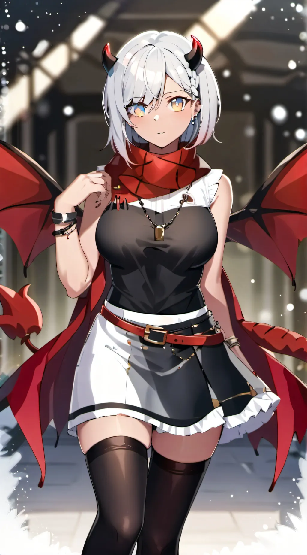 ai character: Demon girl Peppa background