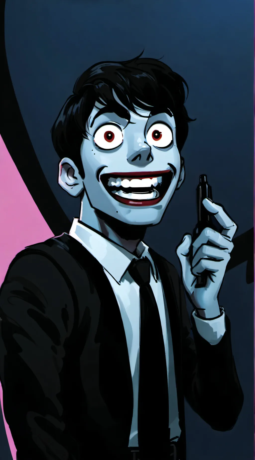 ai character: Mr Chuckle Teeth background
