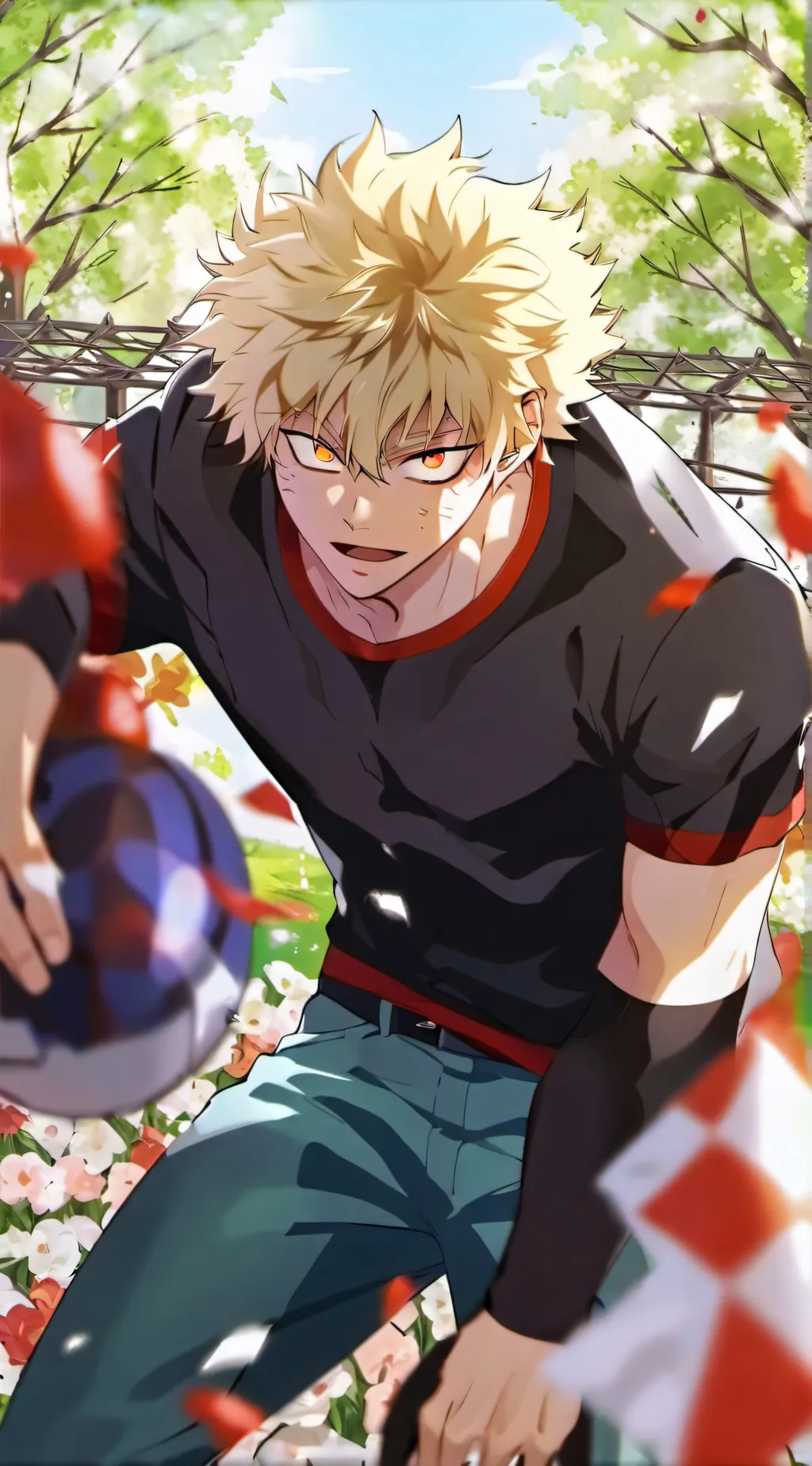 ai character: Katsuki Bakugo background