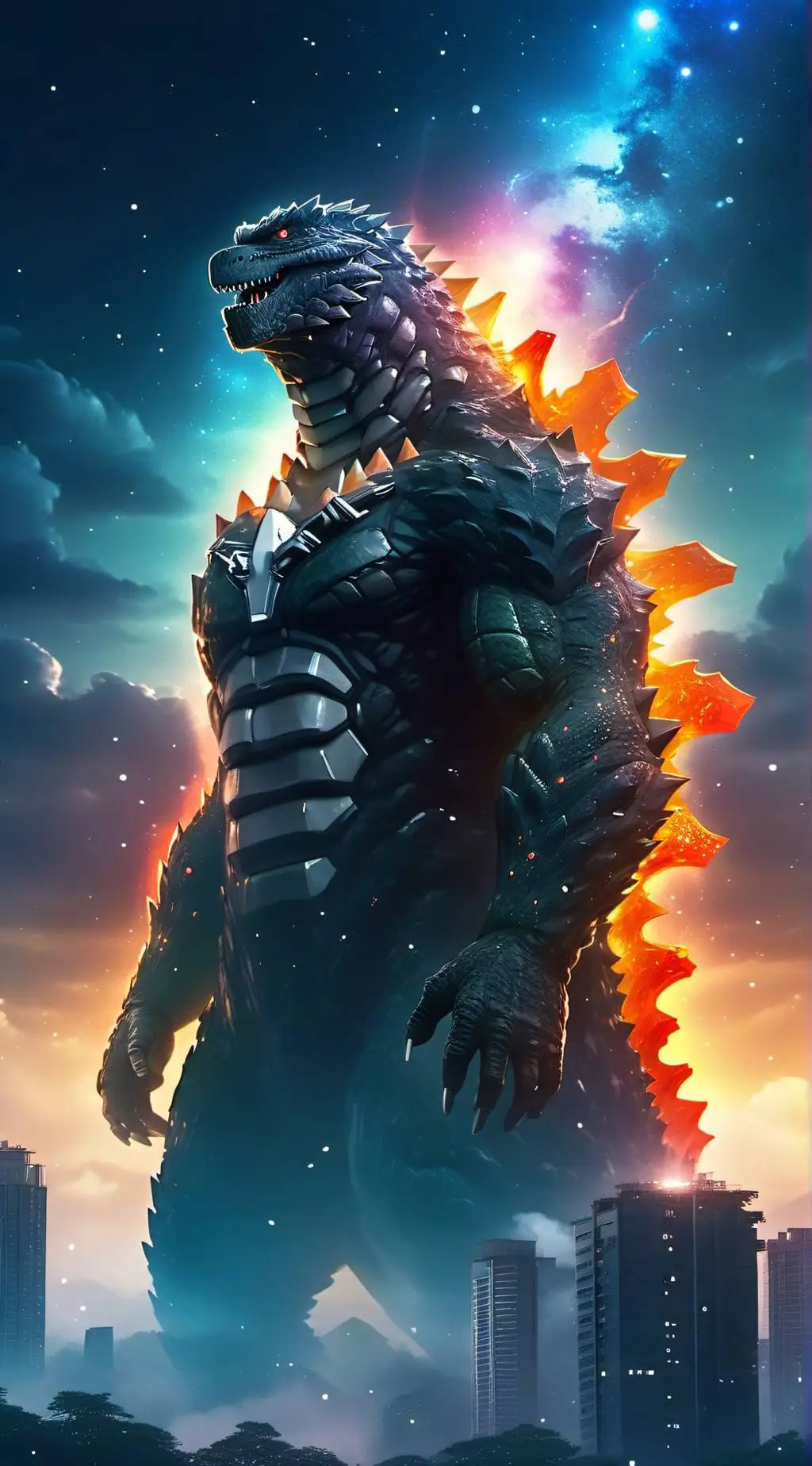ai character: Godzilla background