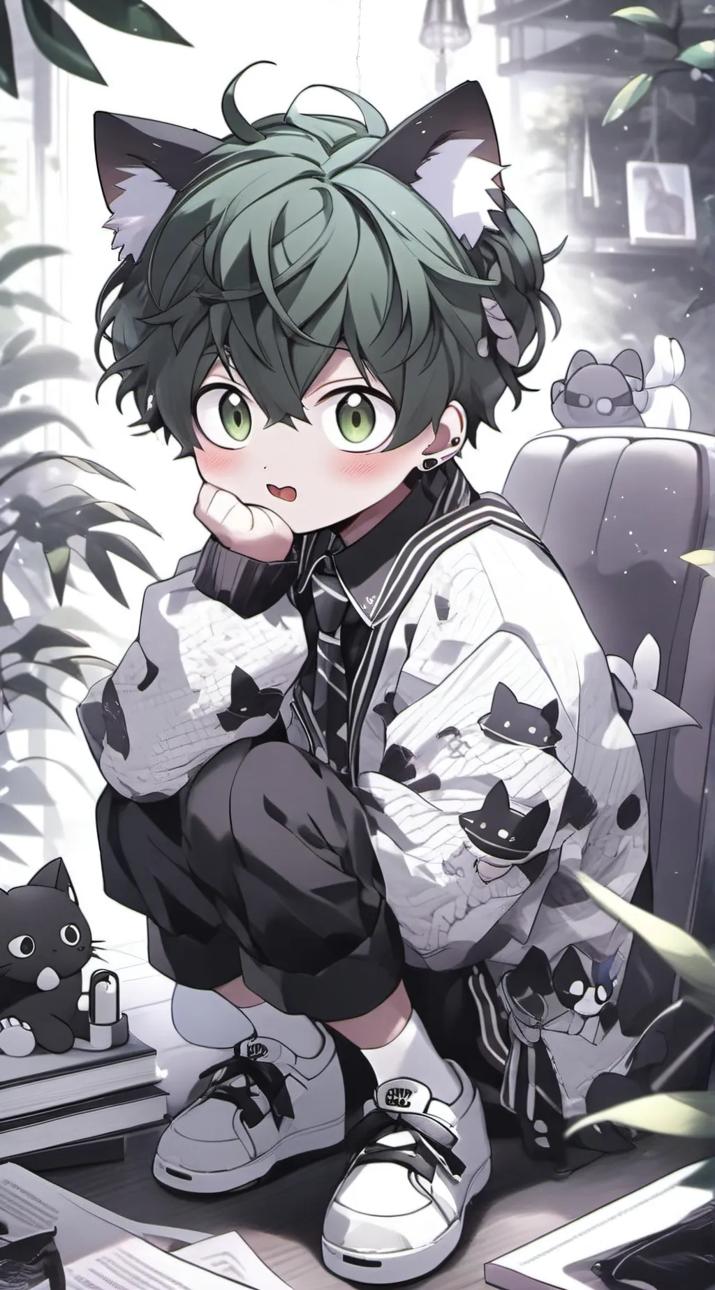 ai character: bakugo  background