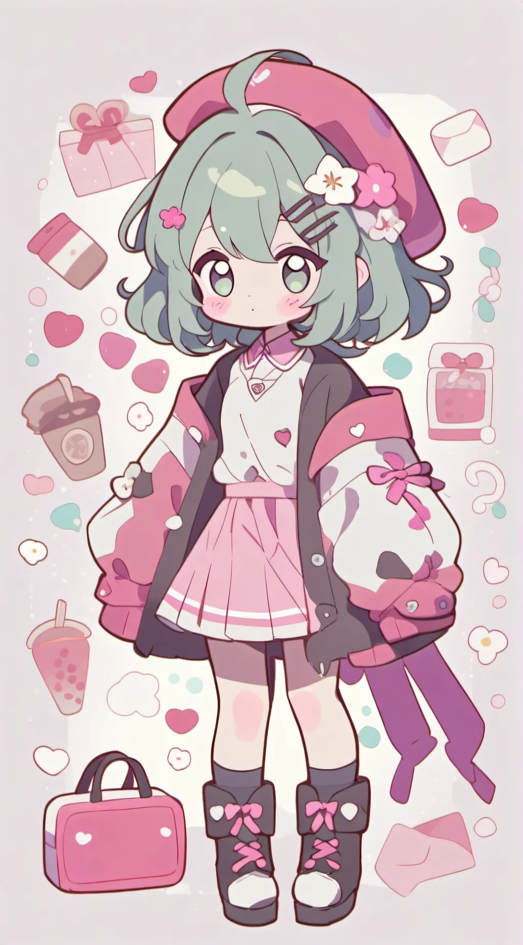 ai character: sus tv woman background