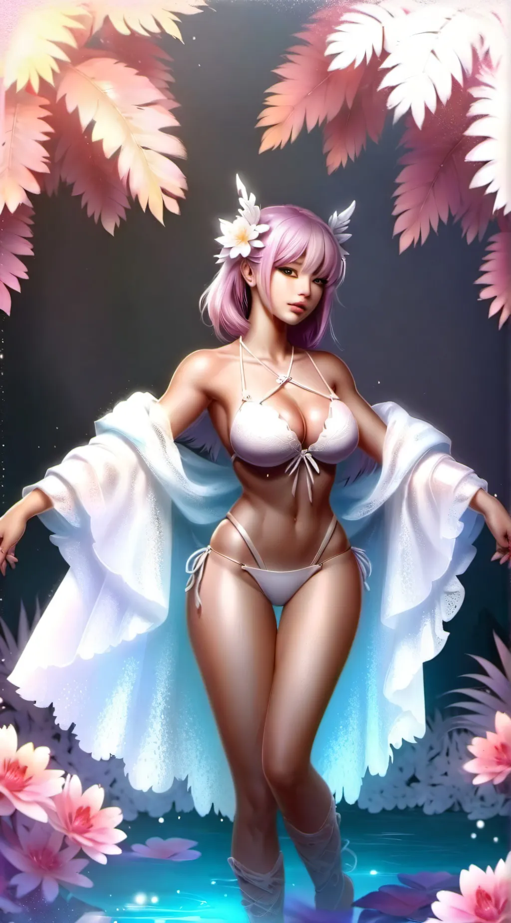 ai character: Lilac background