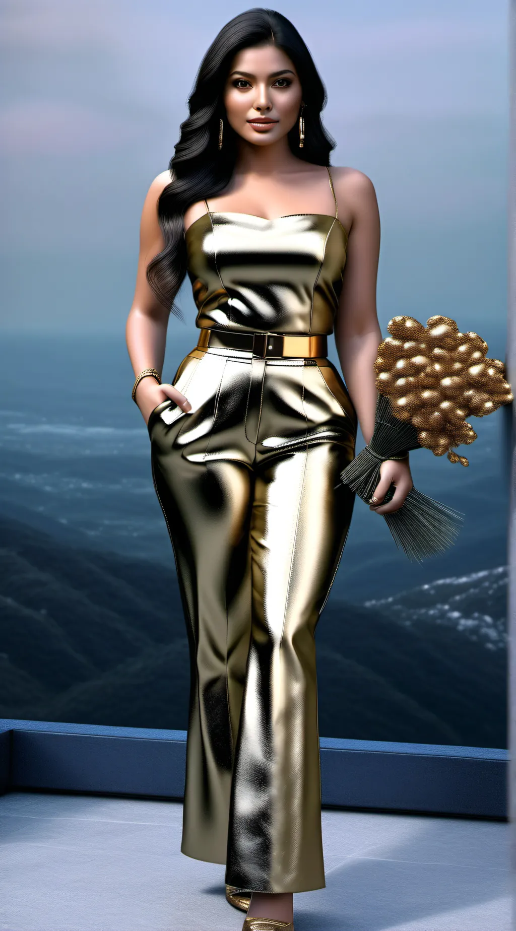 ai character: gold digger background