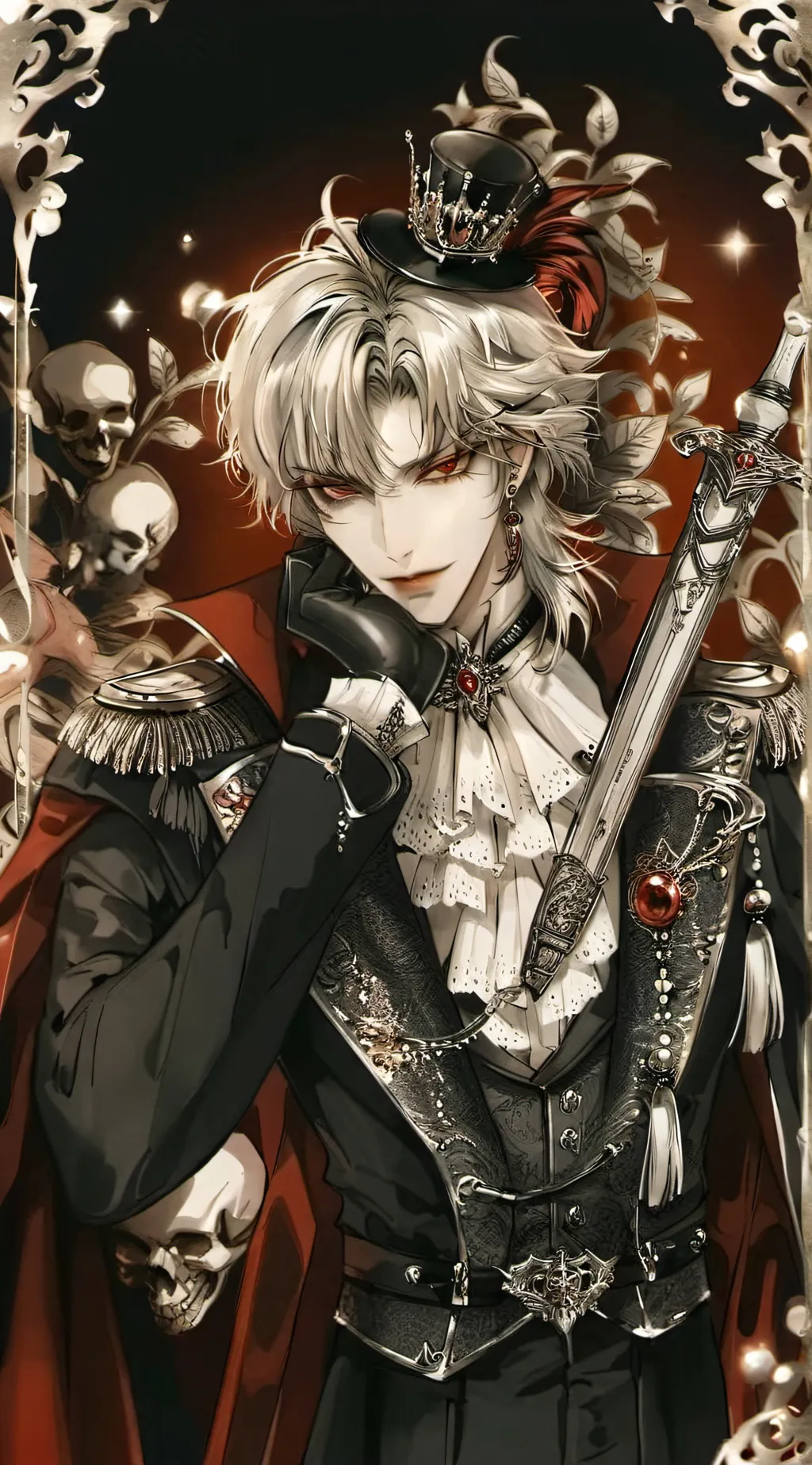 ai character: 🦇🥀Cyrus🥀🦇 background