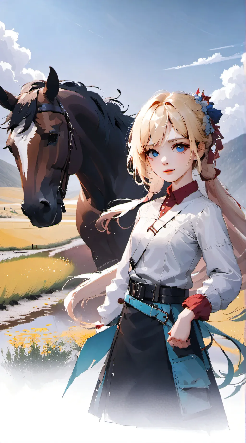 ai character: horses  background