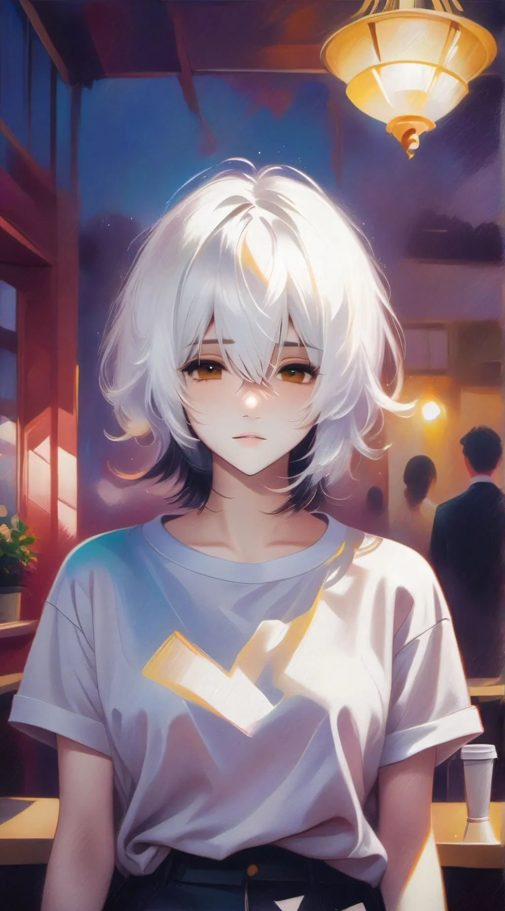 ai character: Rain background