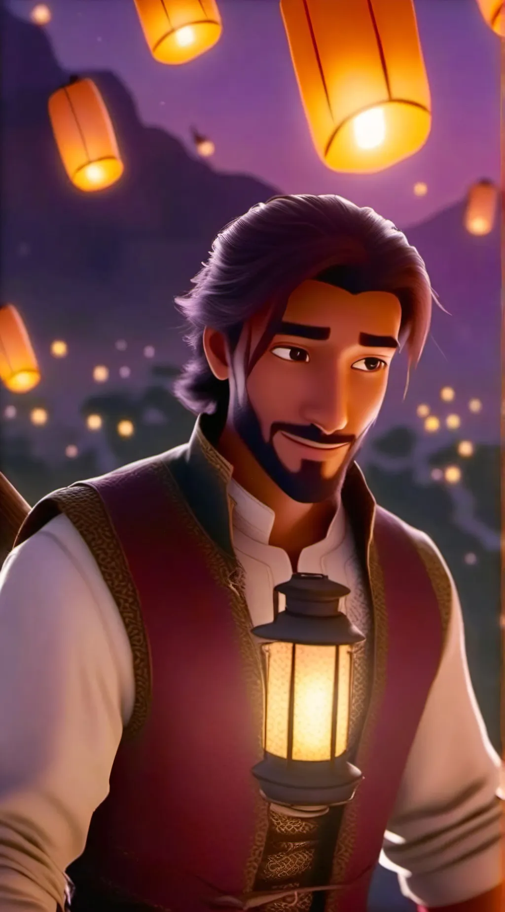ai character: Flynn rider  background