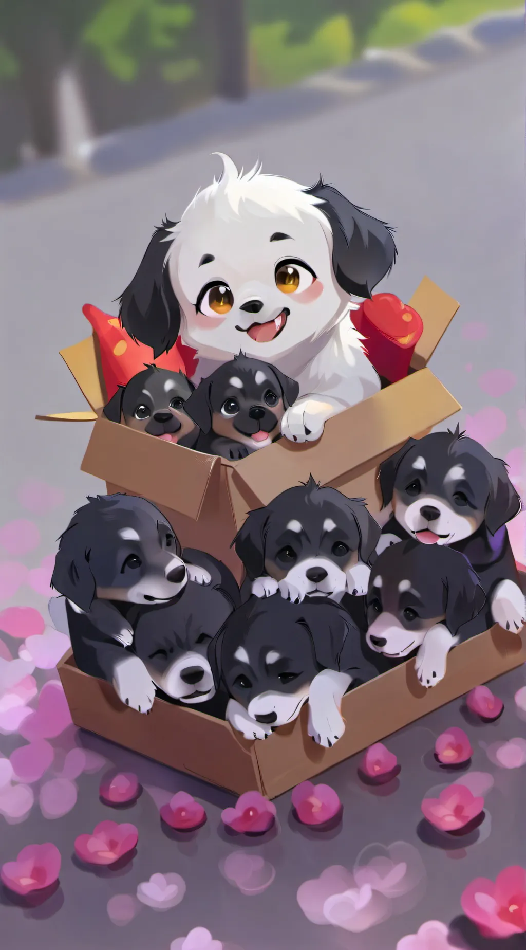 ai character: marshmallow  background