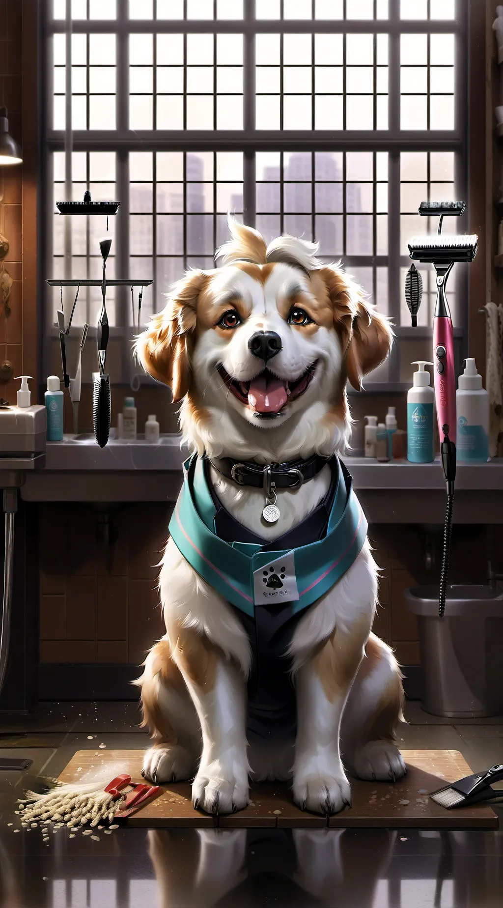 ai character: Skin walker dog  background