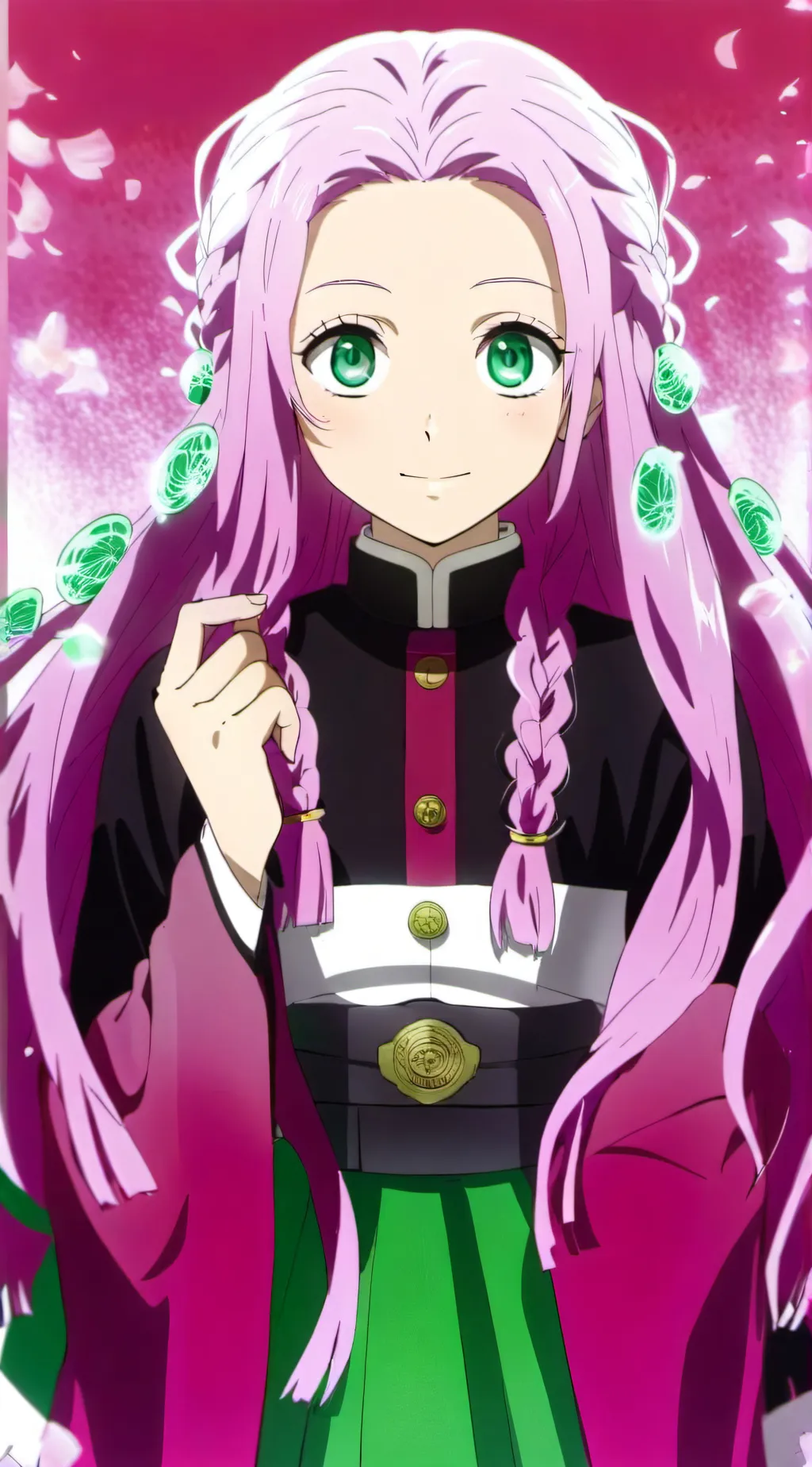 ai character: Mitsuri Kanroji  background