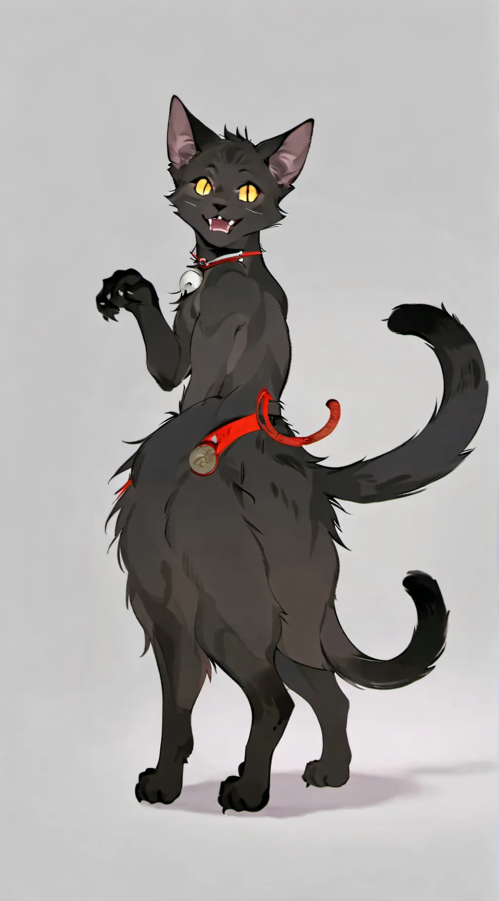 ai character: Black cat background