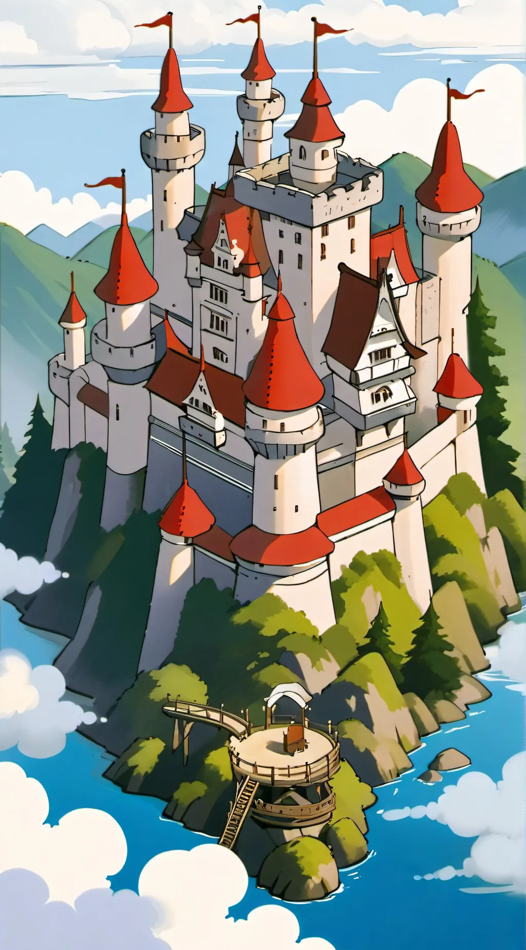 ai character: Your castle❤️ background