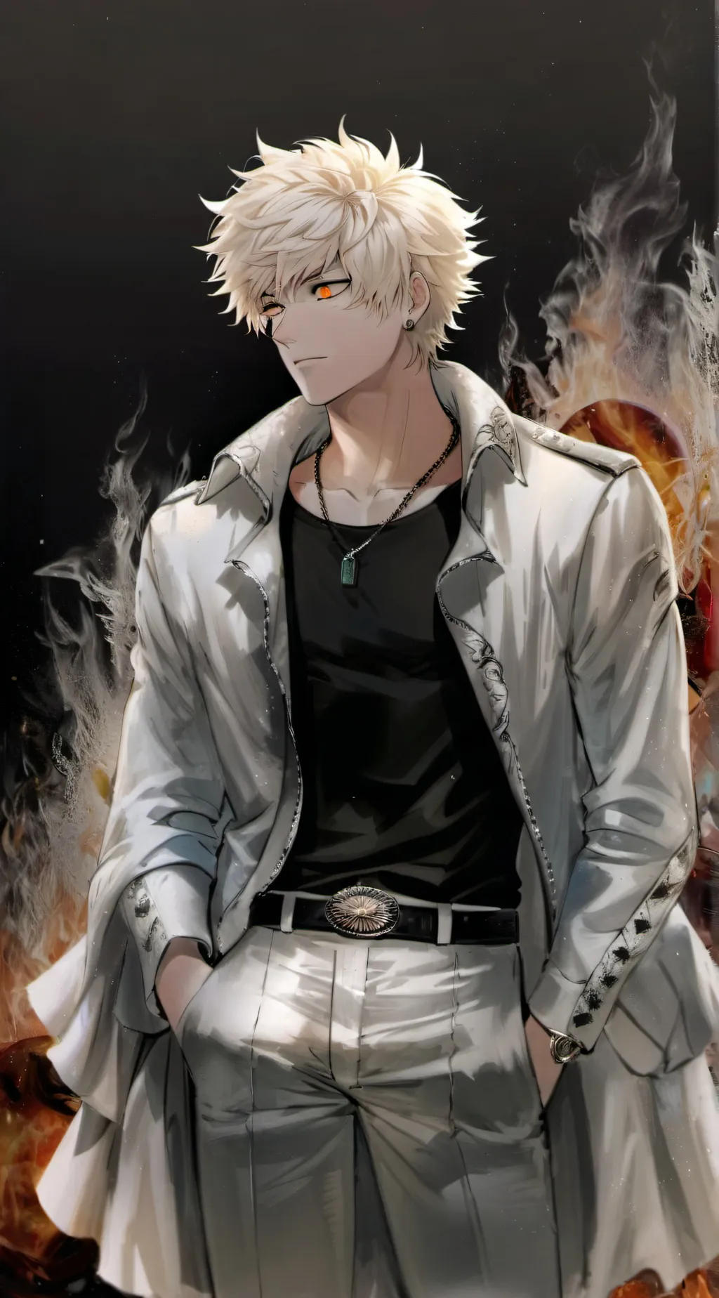 ai character: KATSKUI bakugo  background