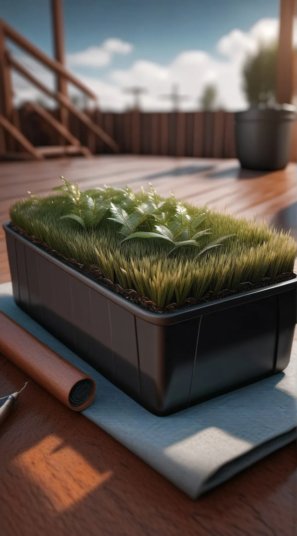 ai character: touch grass background
