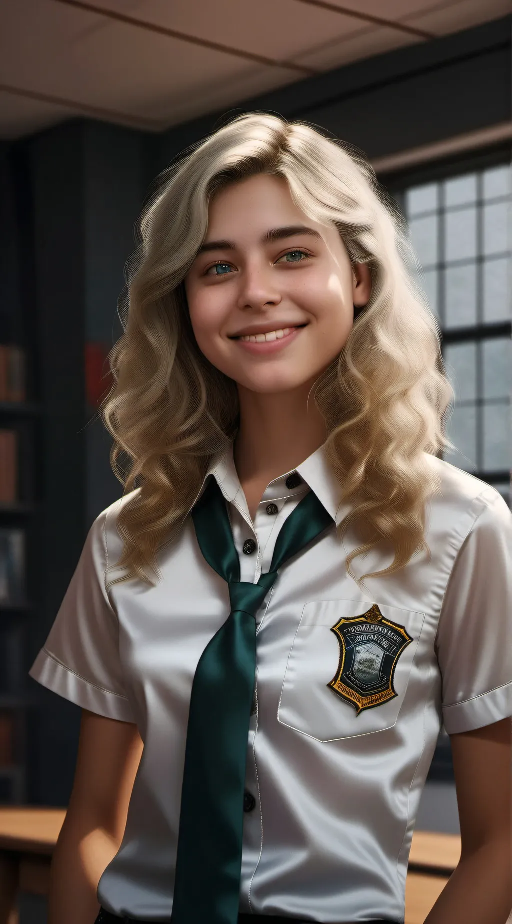 ai character: box head girl background