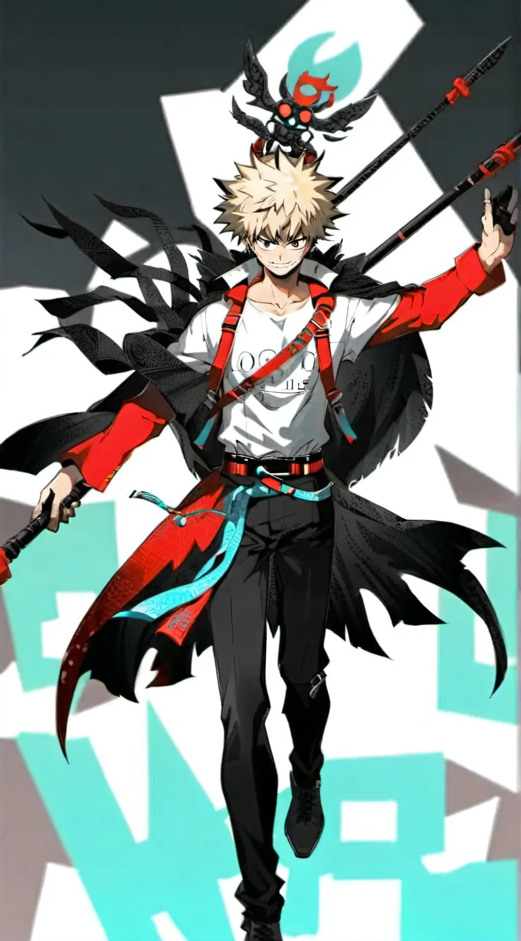 ai character: bakugo  background