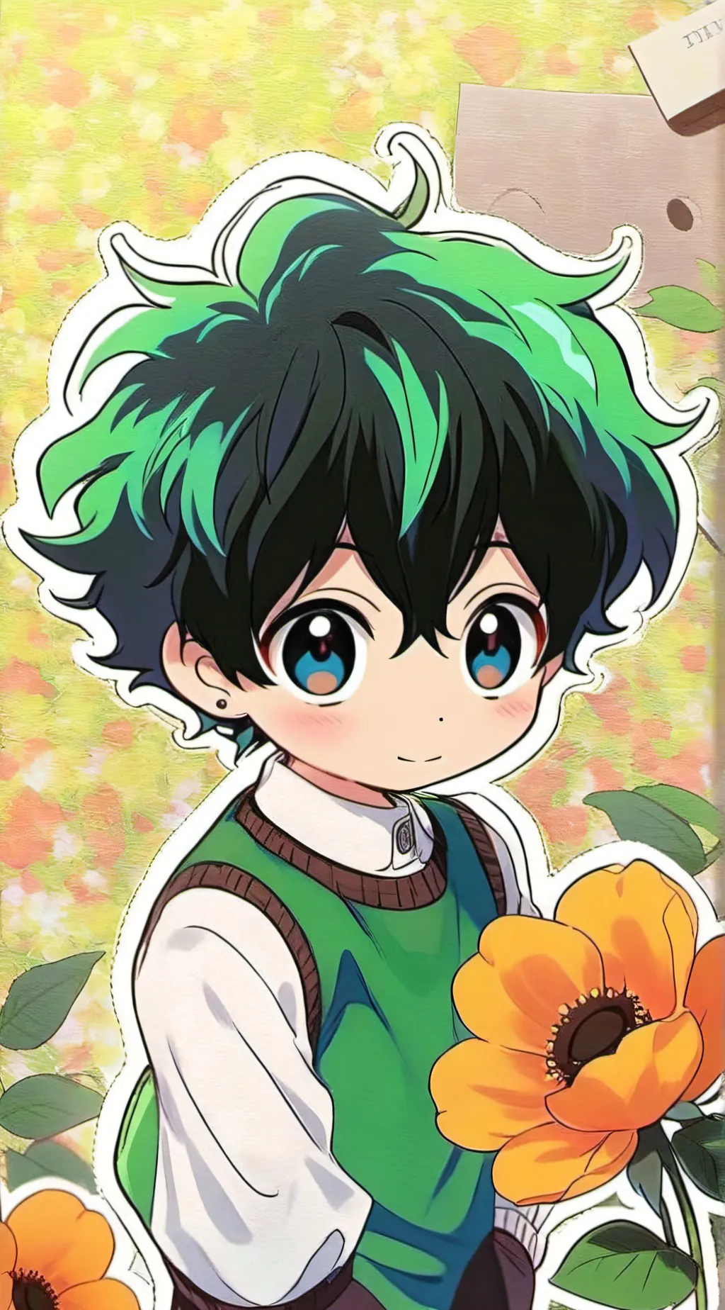 ai character: deku(boy version) background