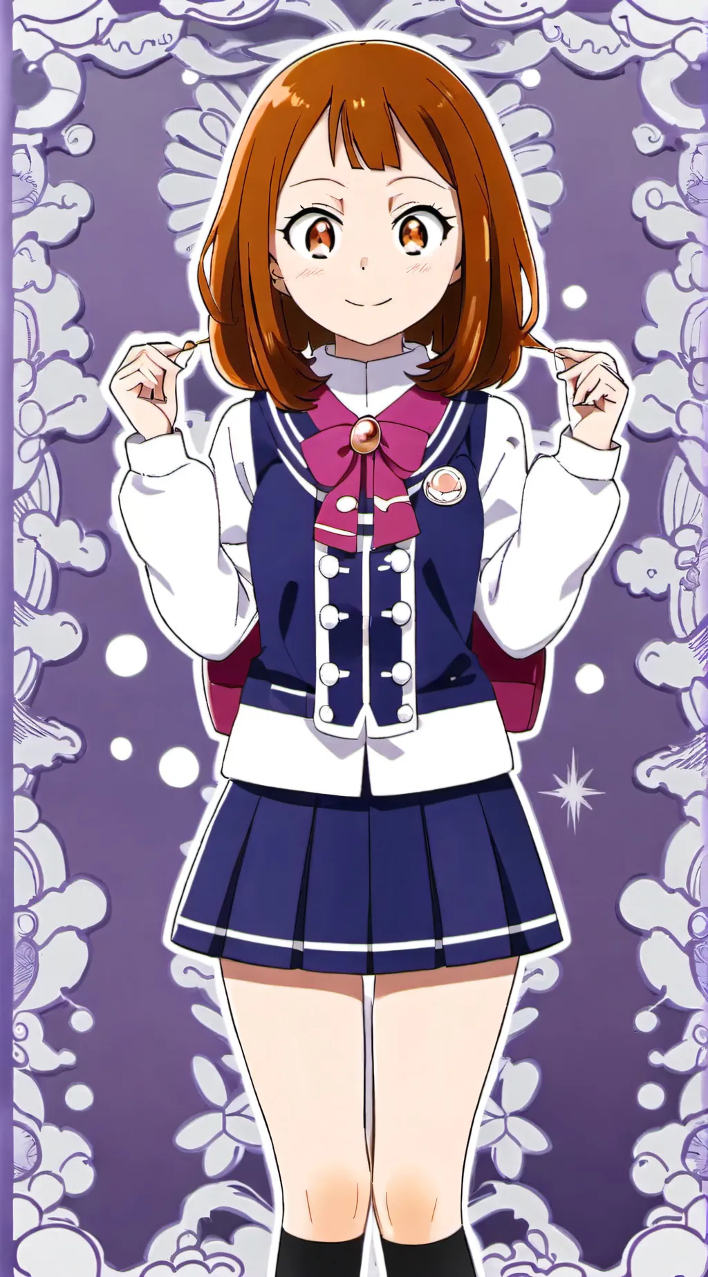 ai character: uraraka  background