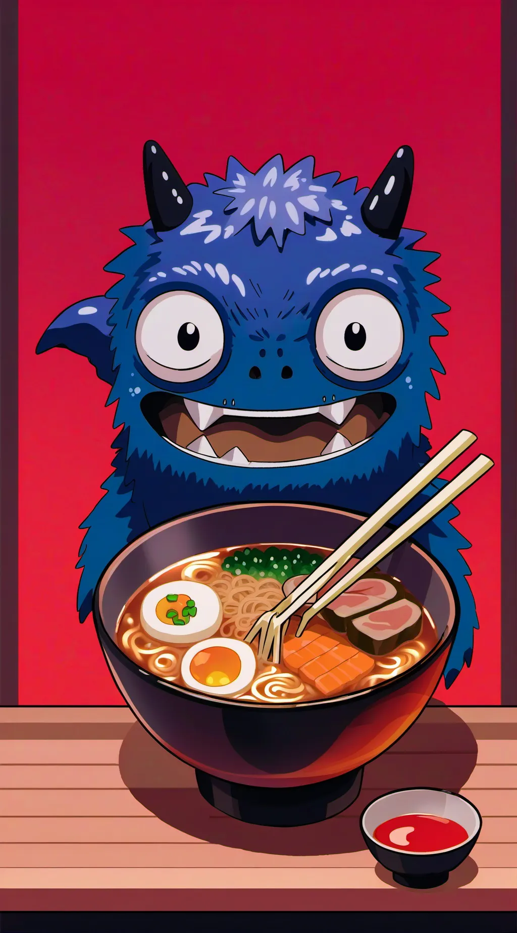ai character: Ramen experience background