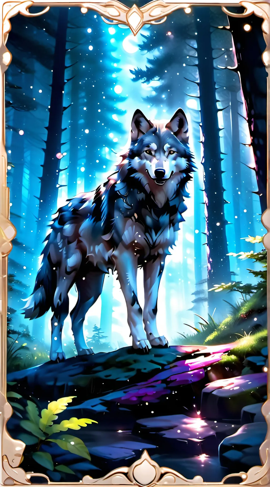 ai character: Reincarnated wolf background