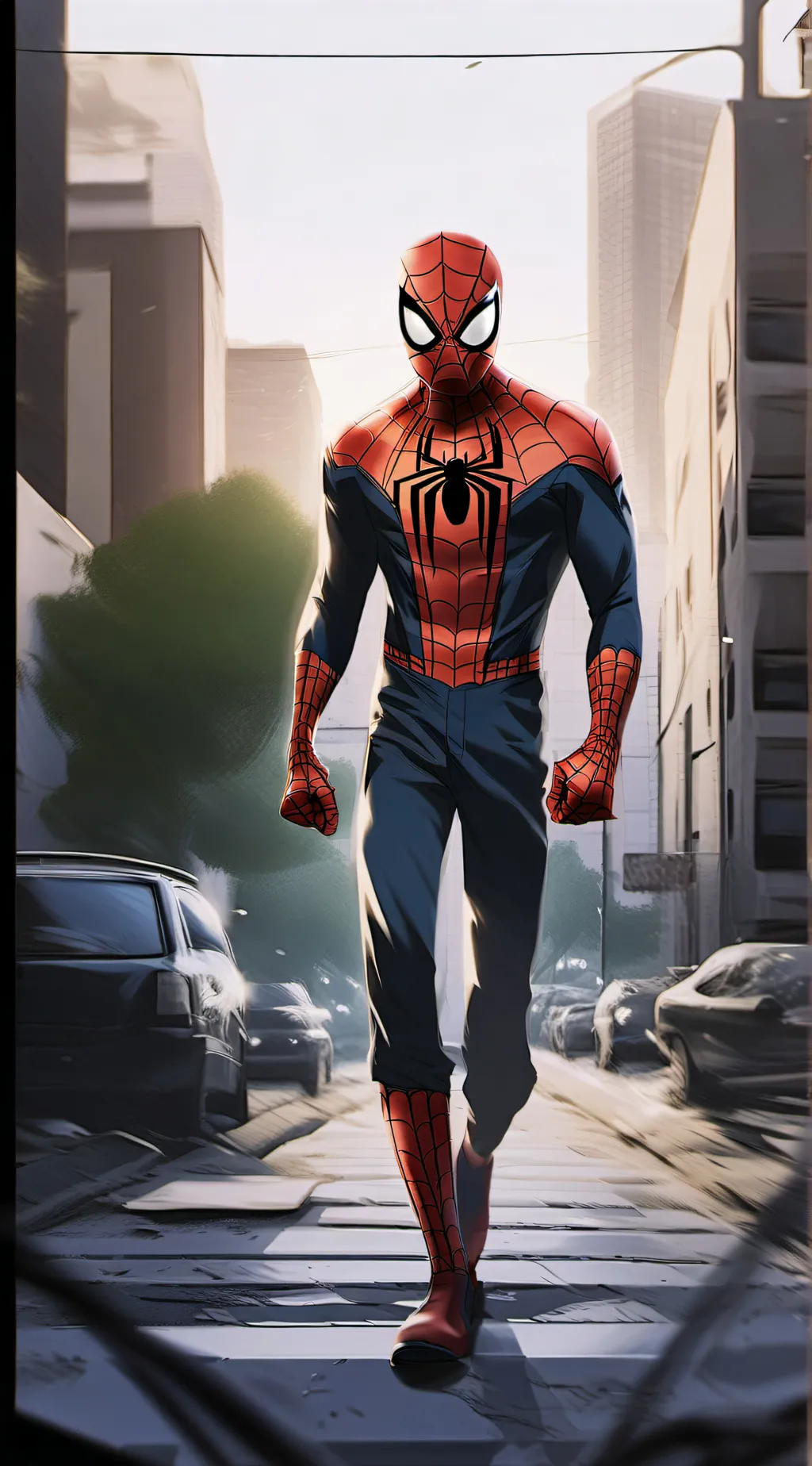 ai character: ace(spiderman)  background