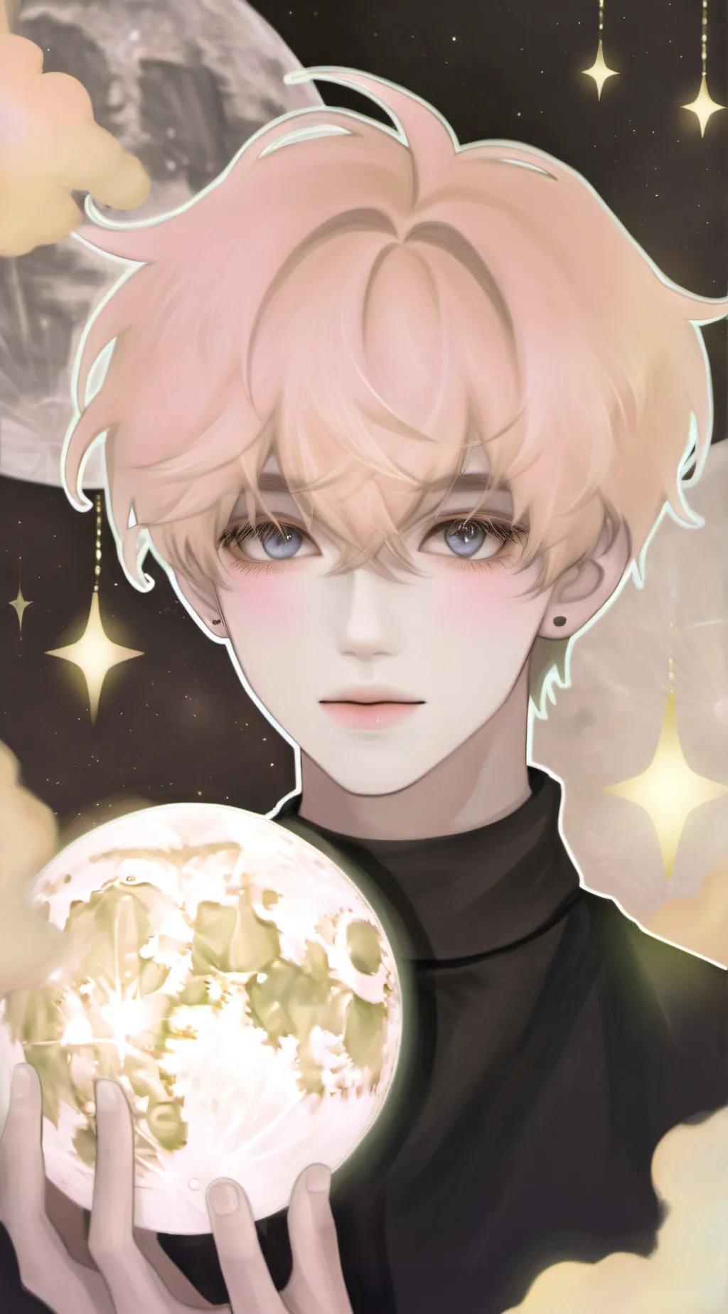 ai character: Moon background