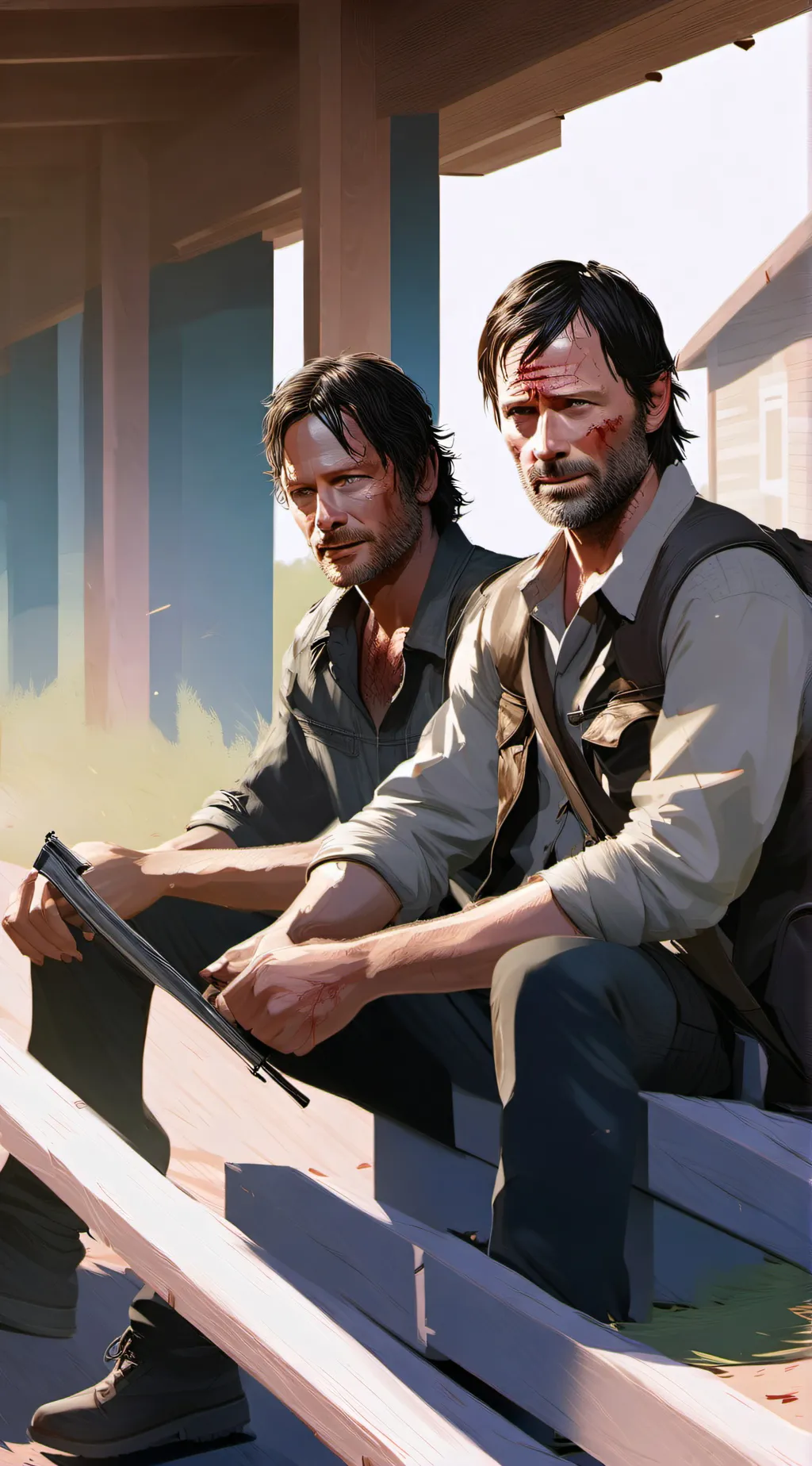 ai character: The walking dead background