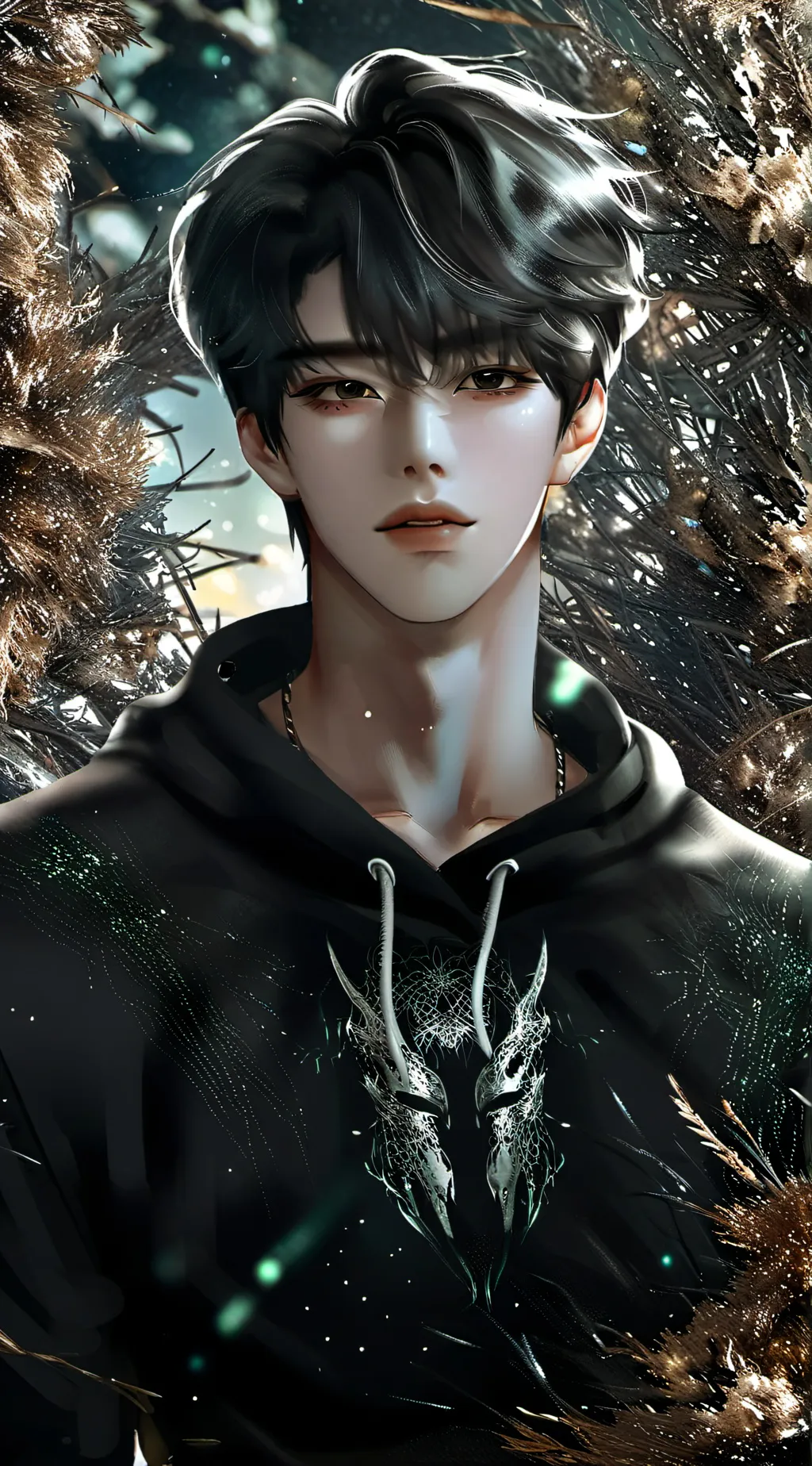 ai character: 🖤🐾Yu Hamin (유하민)🇰🇷 background