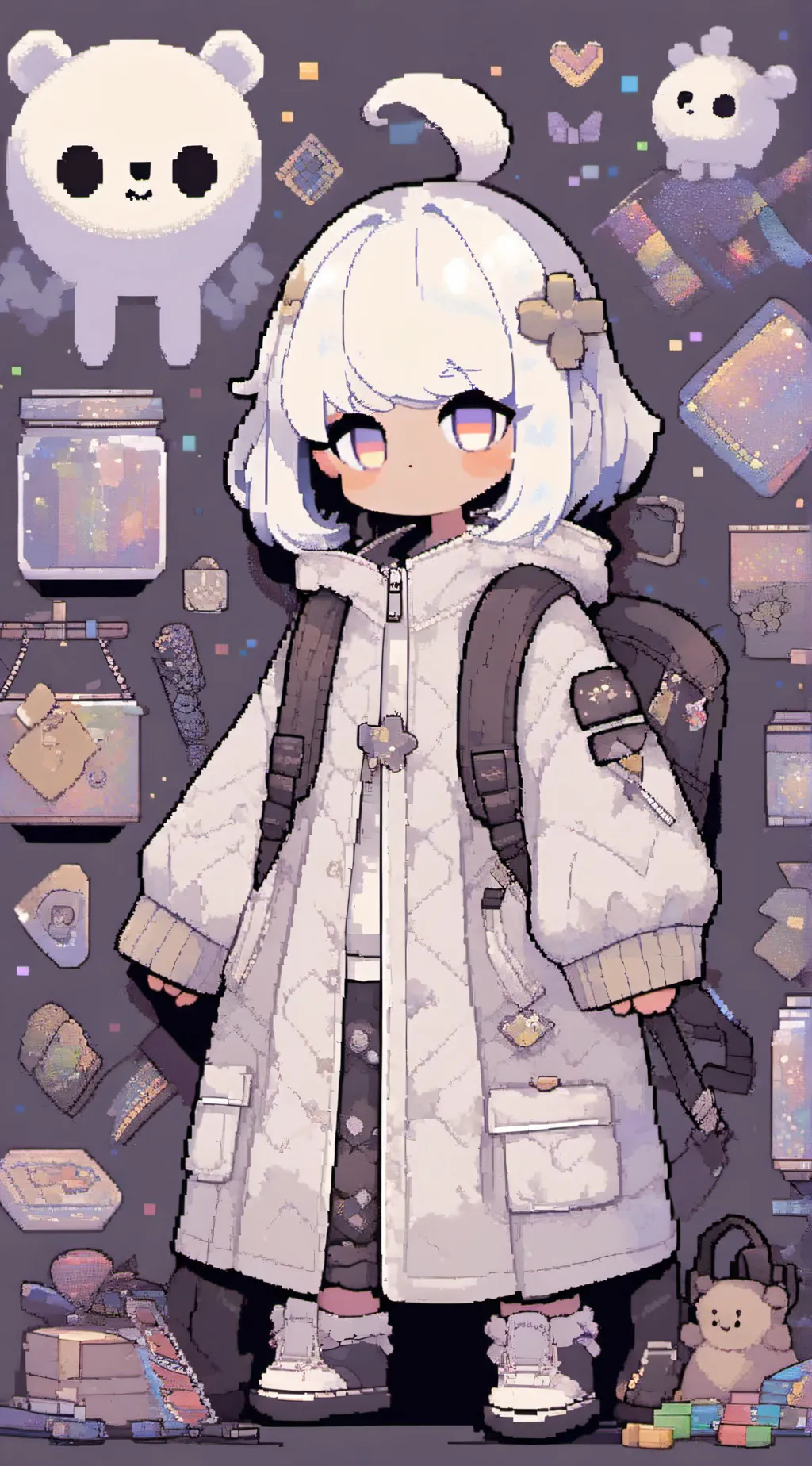 ai character: pillow background