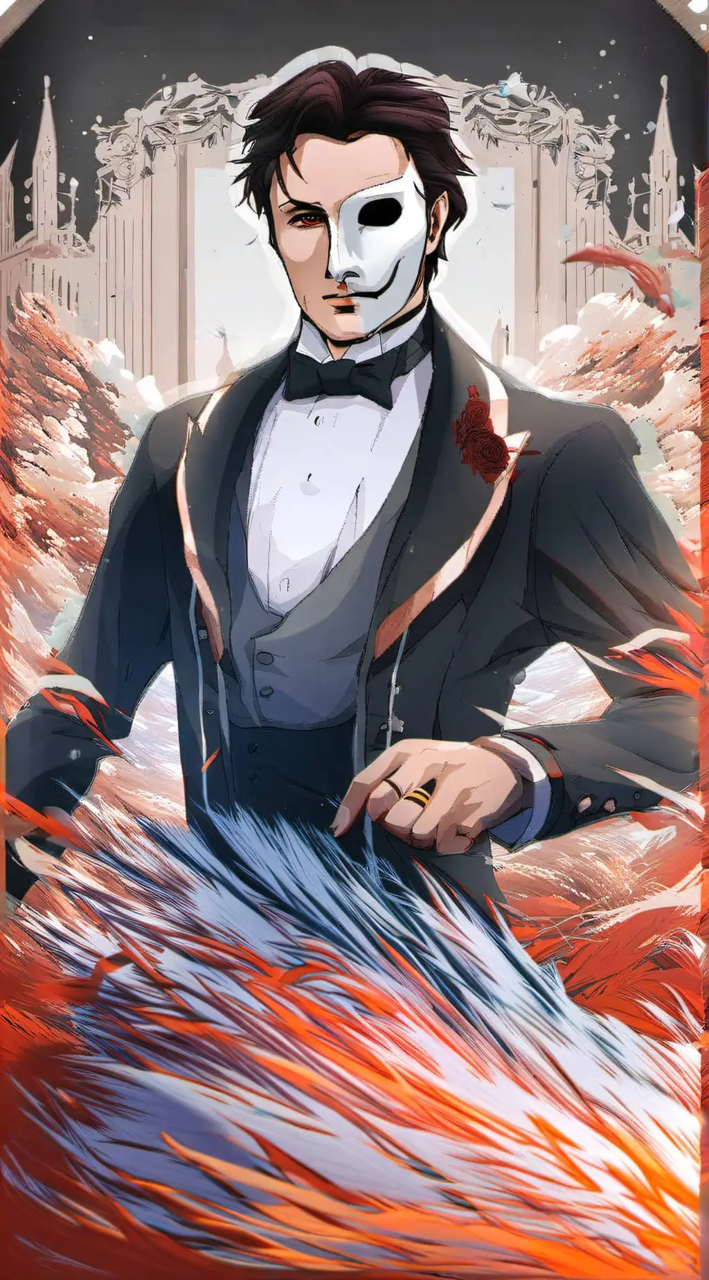 ai character: 🖤🎹The Phantom🎹🖤 background