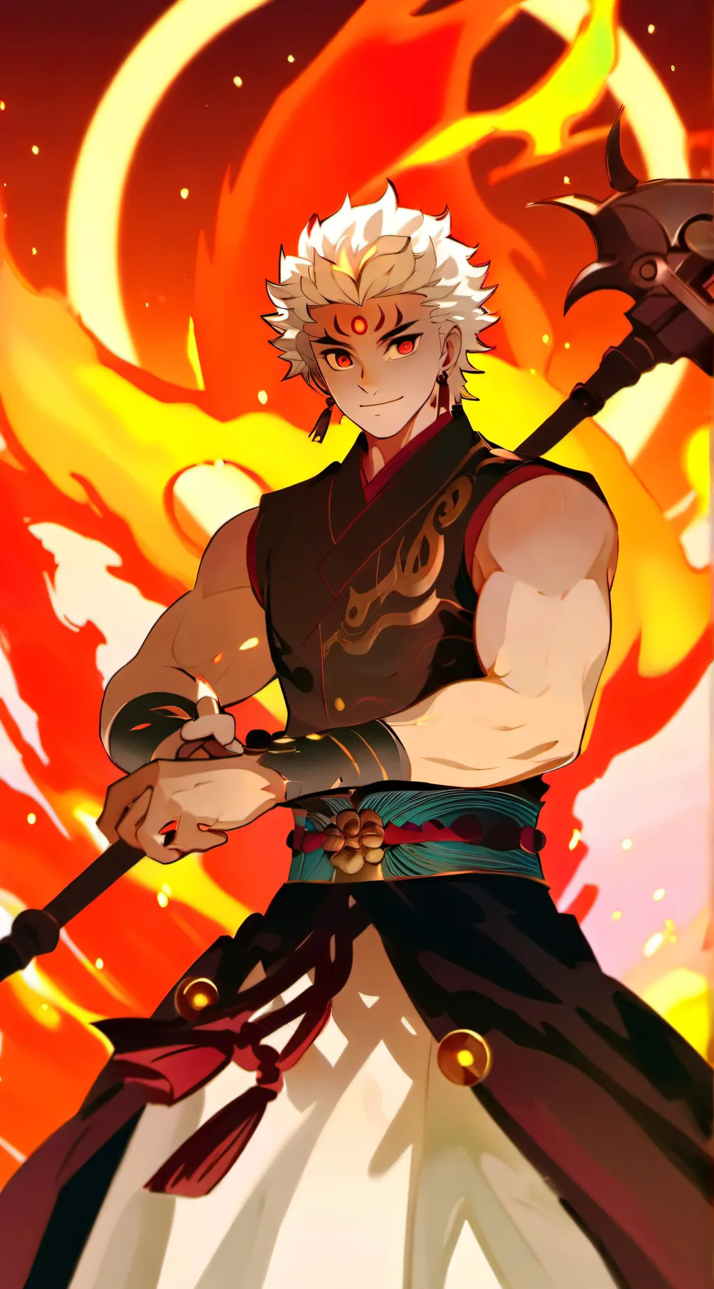 ai character: Kyujiro Rengoku background