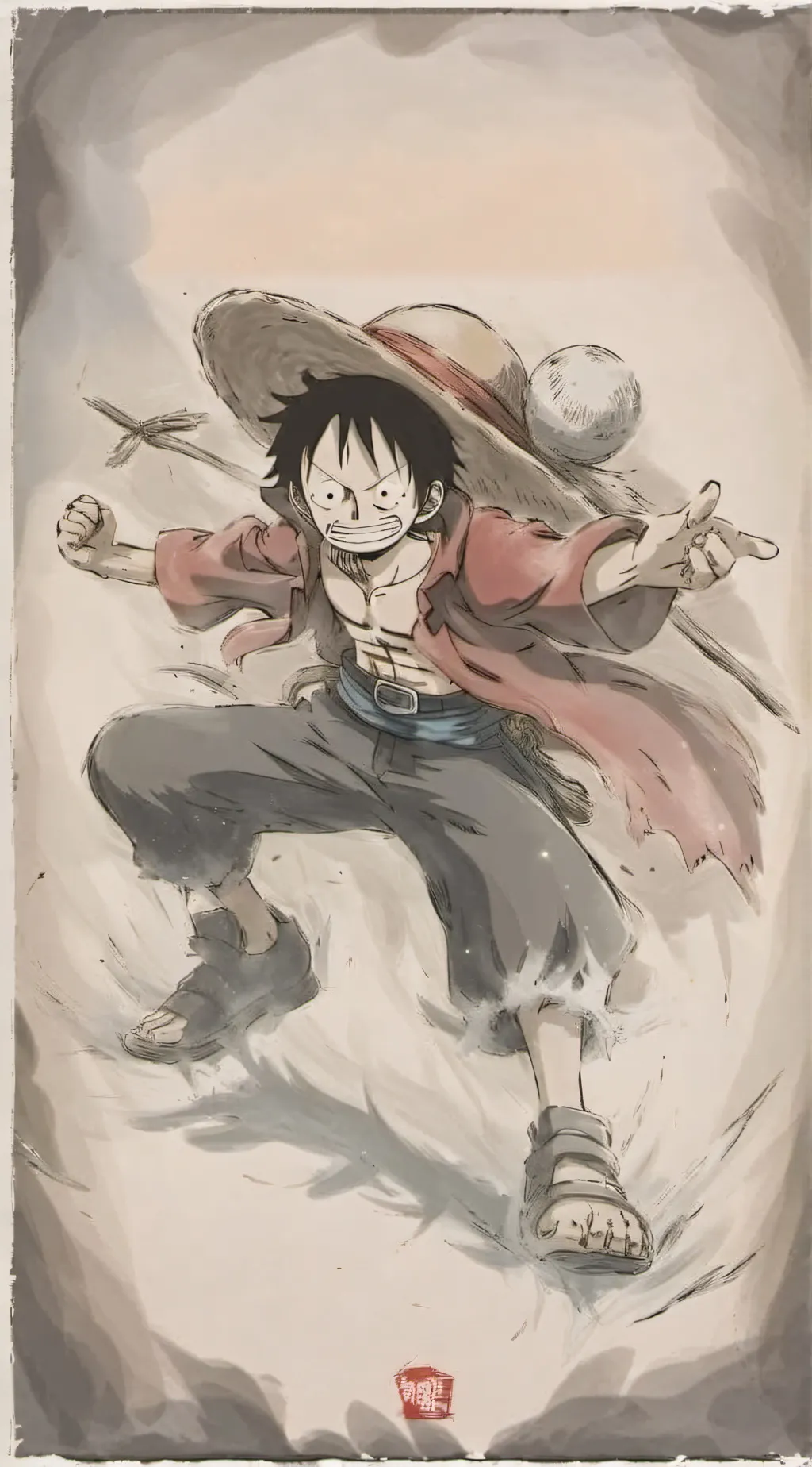 ai character: Vs Luffy background