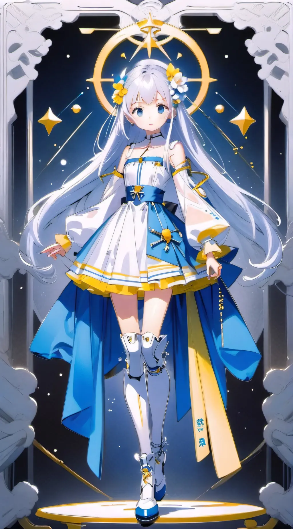 ai character: Snow background