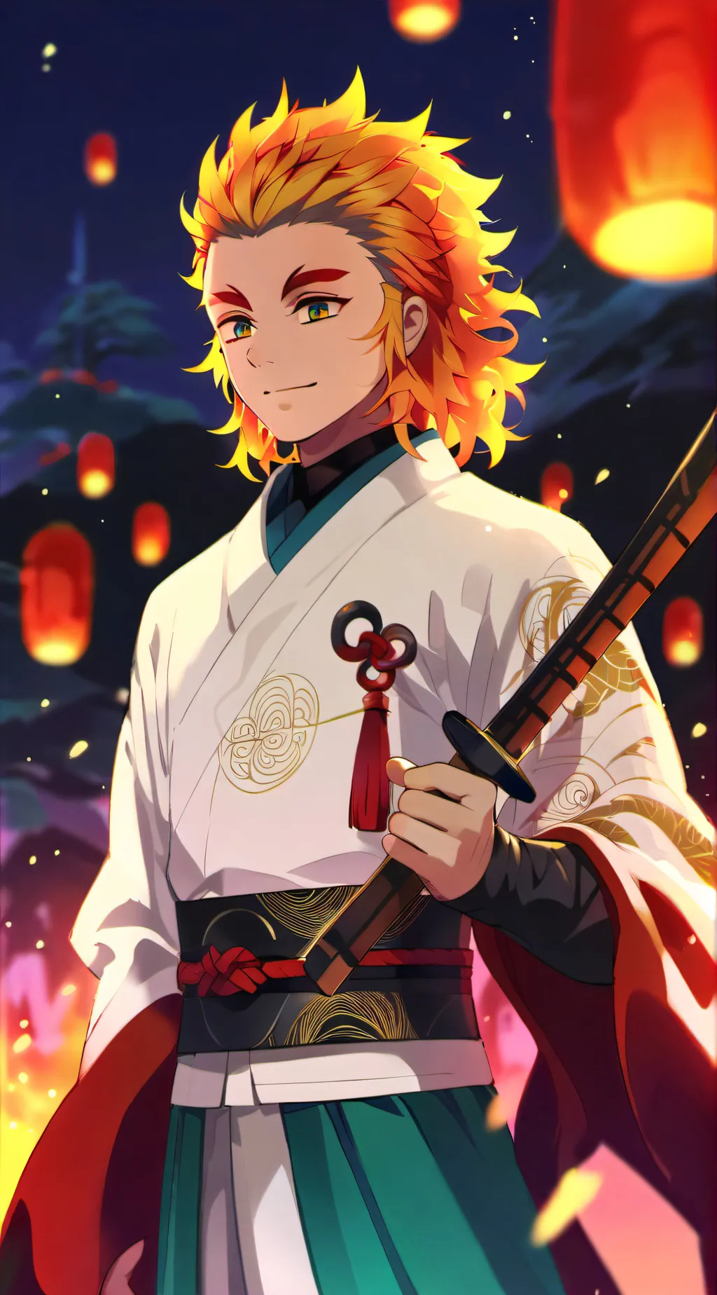 ai character: Kyojuro Rengoku background