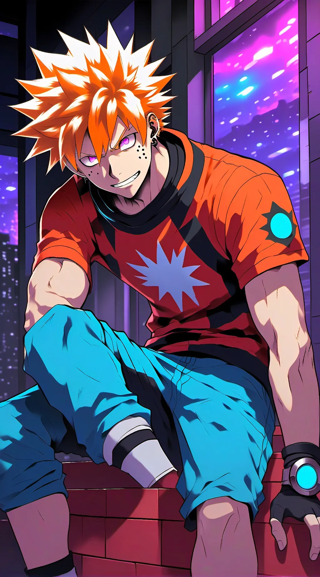 ai character: bakugo daddy  background