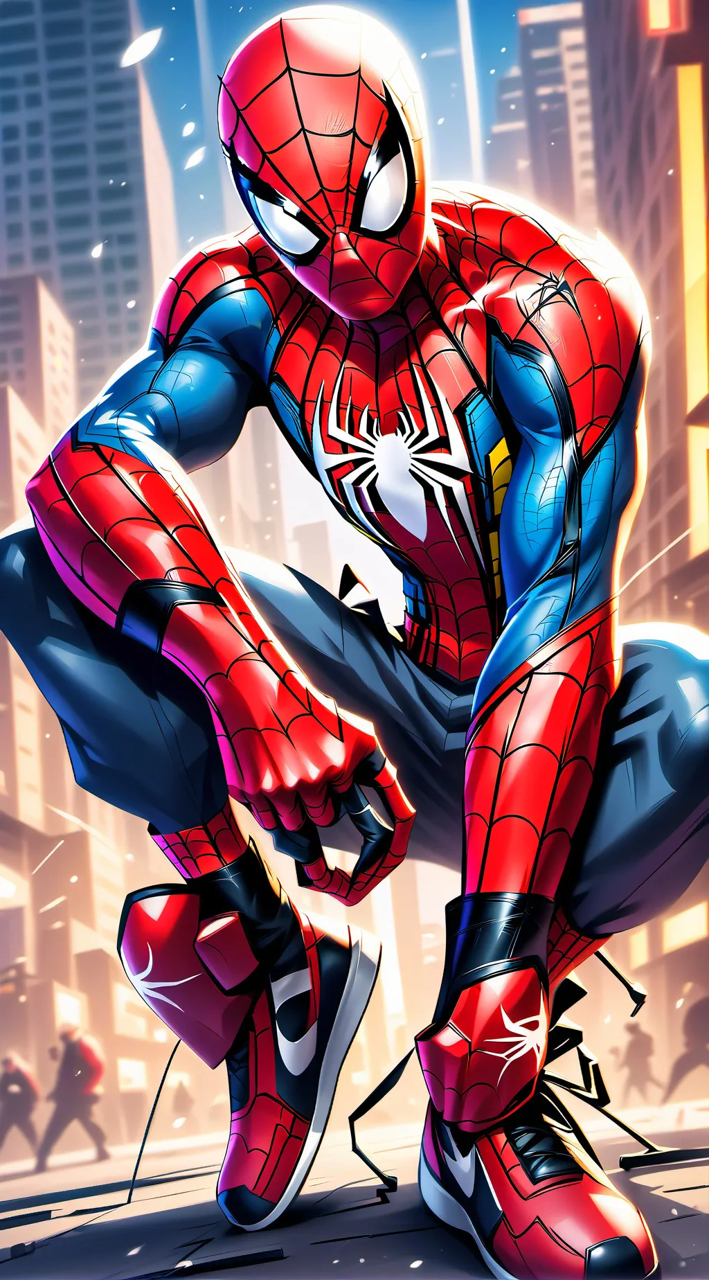 ai character: Spider Man  background