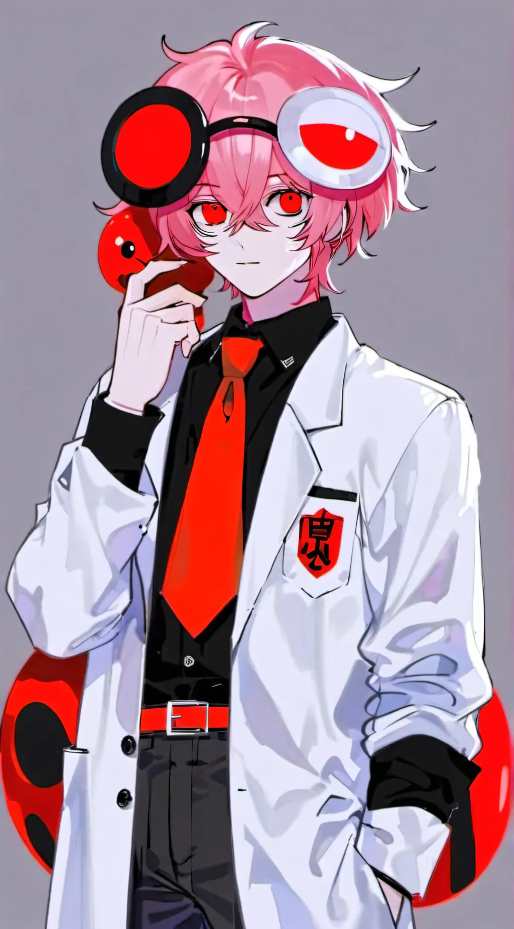 ai character: Red background