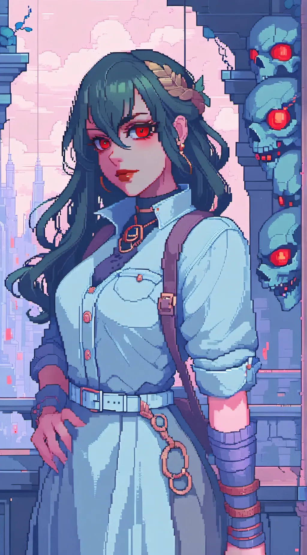 ai character: Villain Tsuyu Asui background