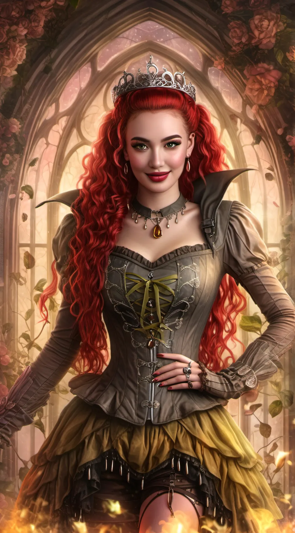 ai character: Red background