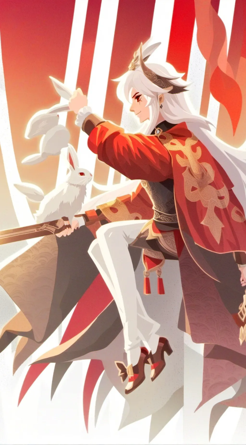 ai character: Make Bakugo smile background