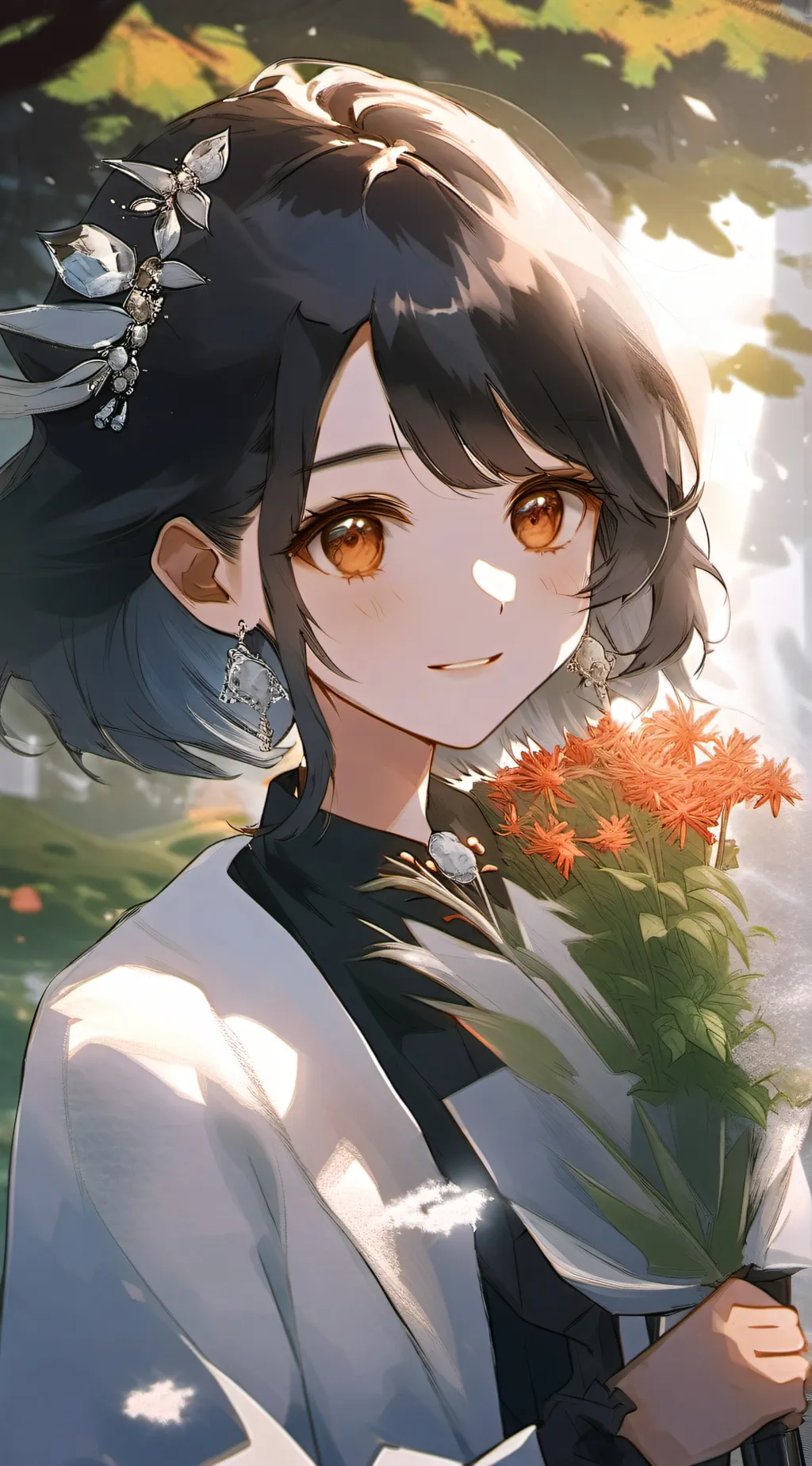 ai character: HB fire background