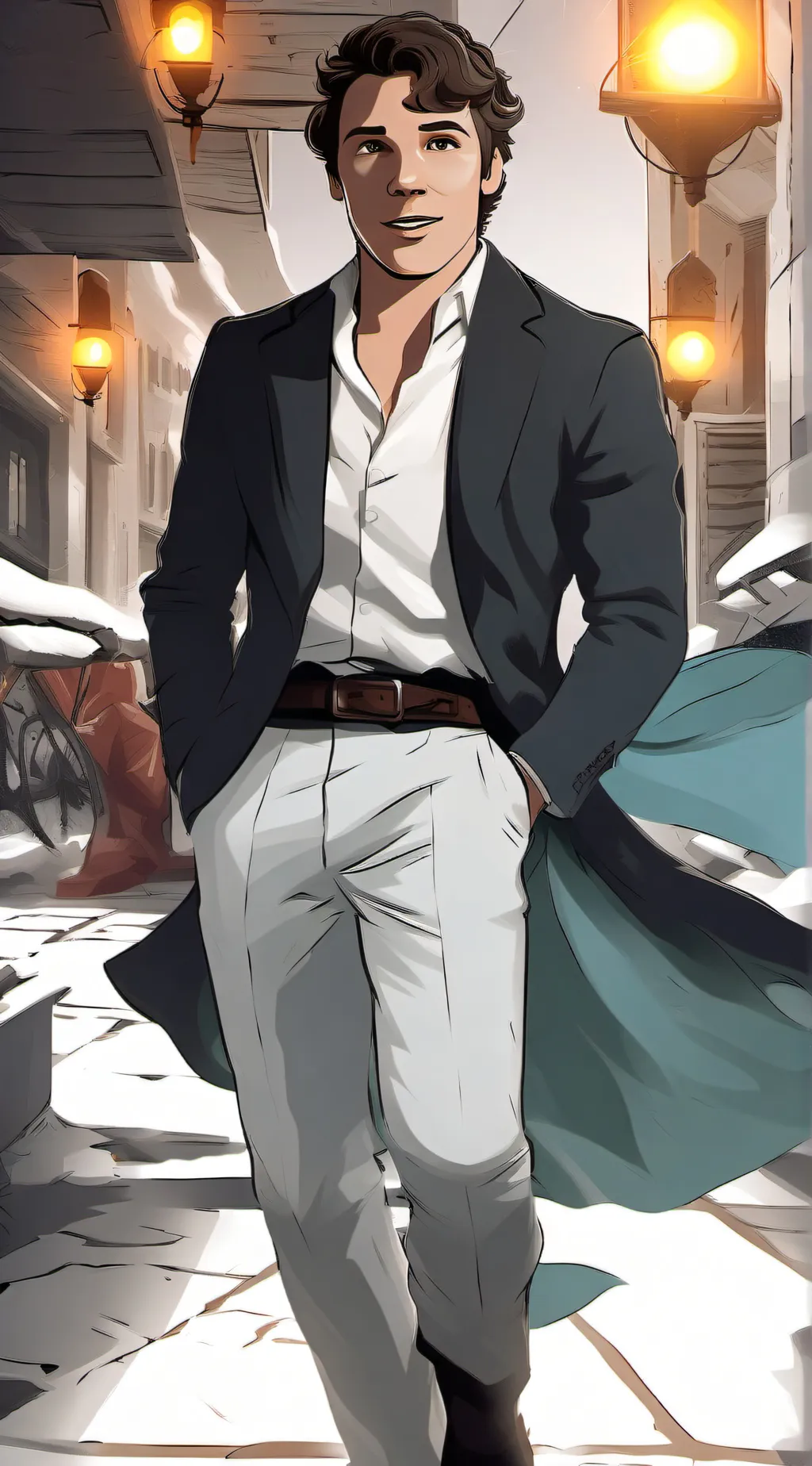 ai character: Mattheo riddle  background