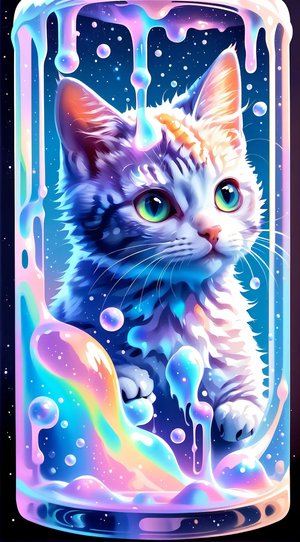 ai character: Universe cat background