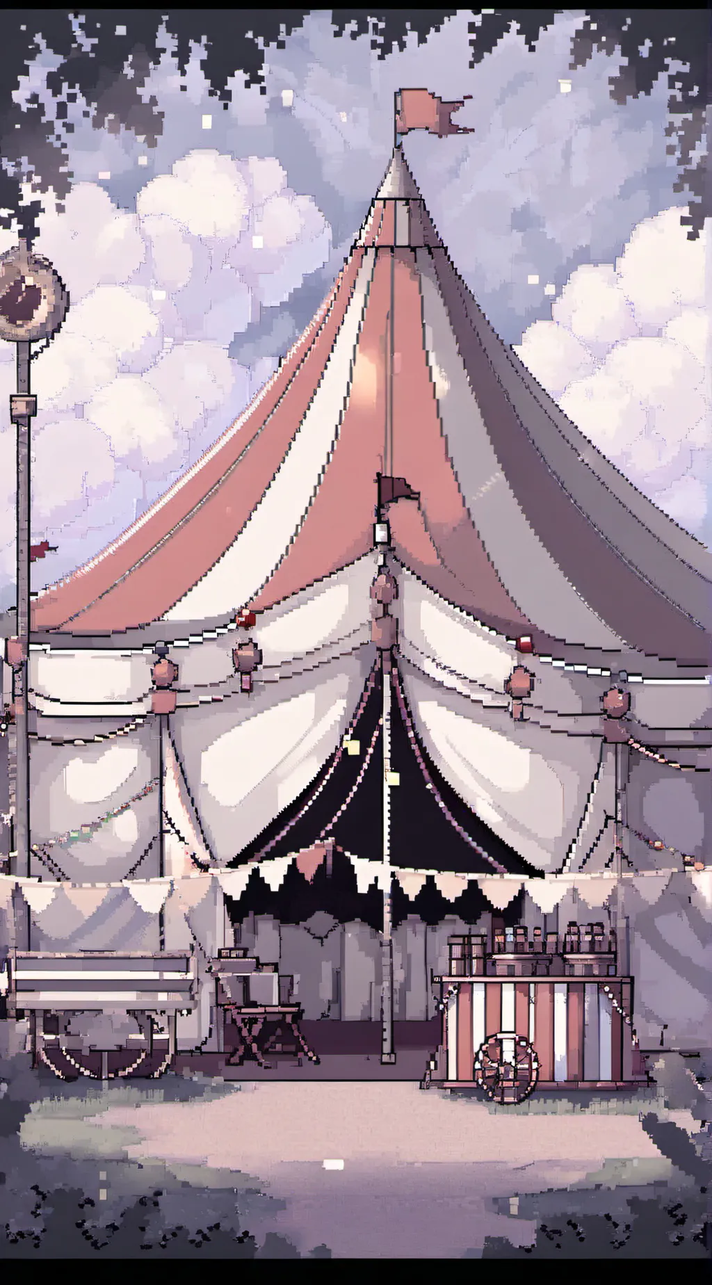 ai character: MHA at the circus background