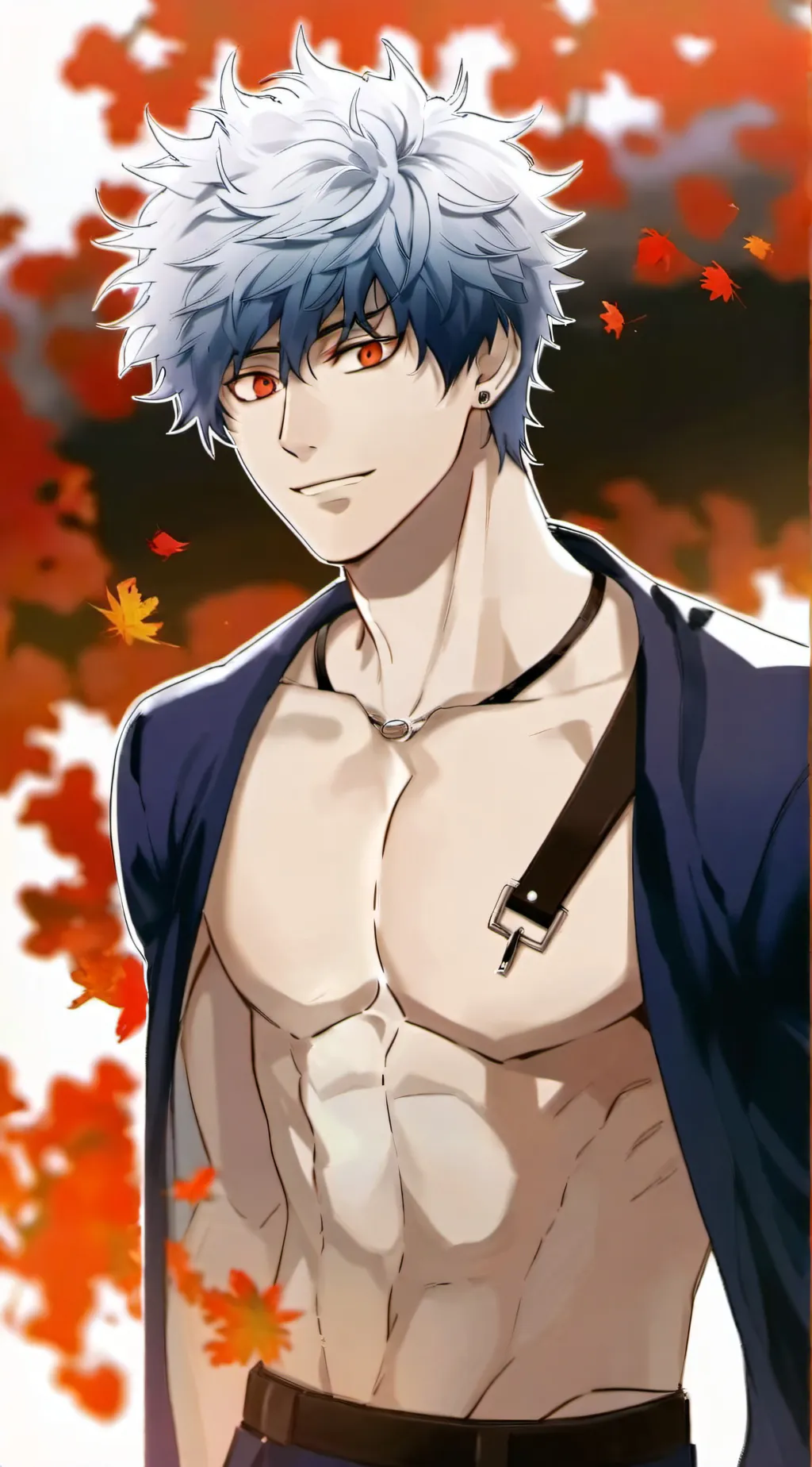 ai character: Christmas & Dabi background