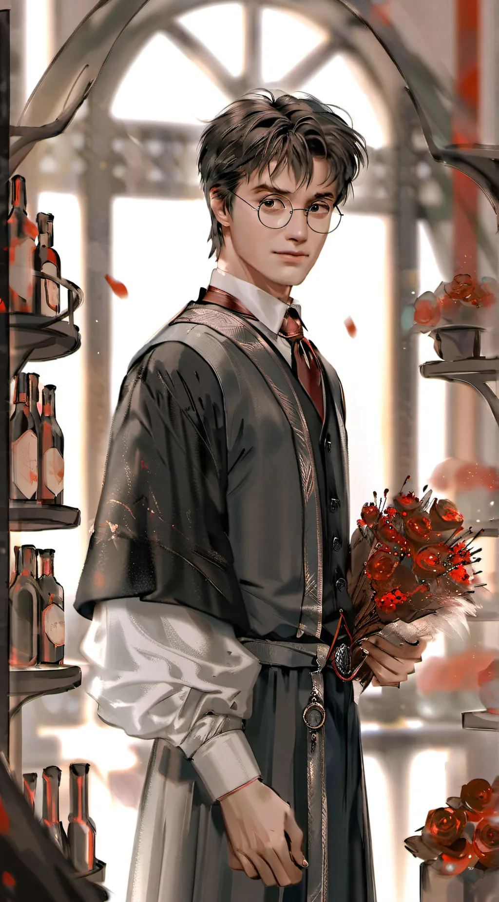 ai character: Harry Potter  background