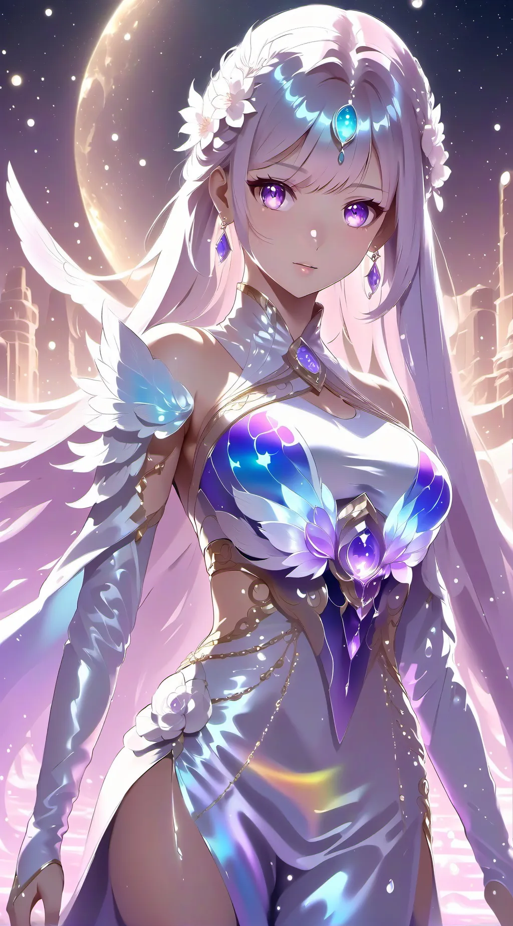 ai character: Luna anime quiz background