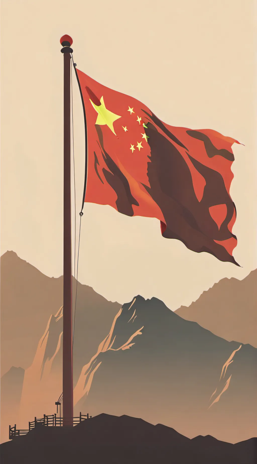 ai character: CH china & u  background