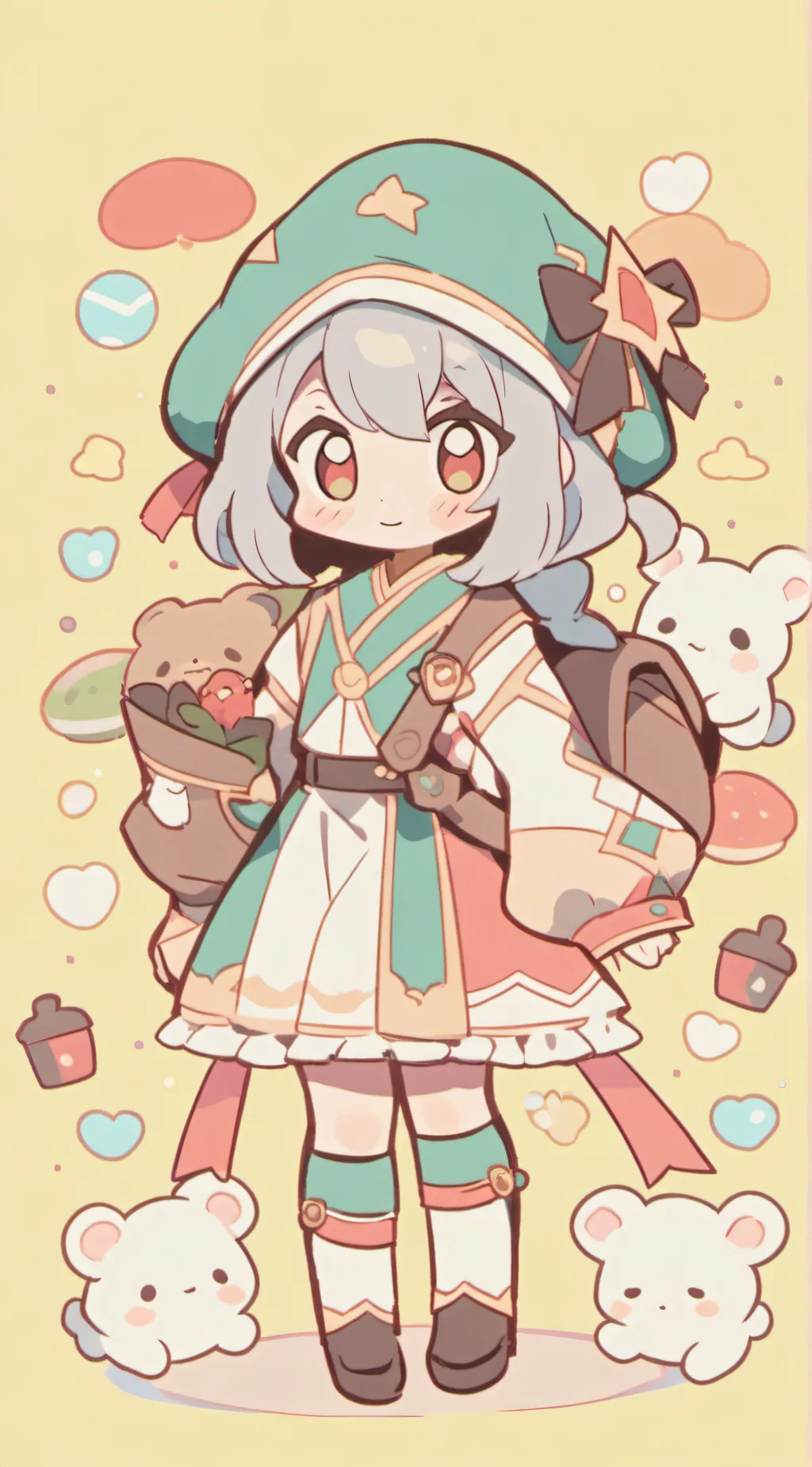 ai character: Lil cherry :3 background